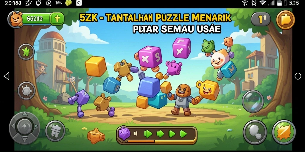 Screenshot utama 5ZK menampilkan tantangan puzzle yang seru.