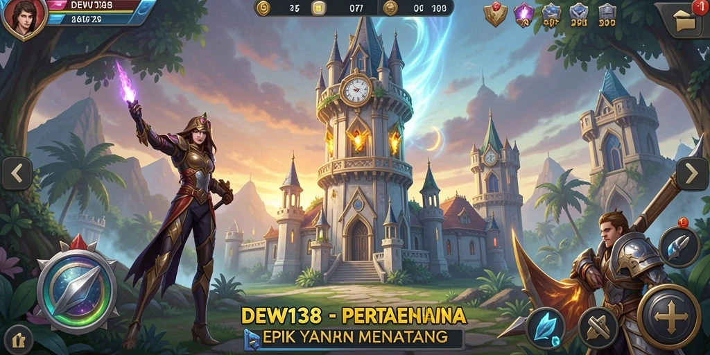Tangkapan layar gameplay <strong>DEWI138</strong> menampilkan aksi pertahanan menara yang mendebarkan.