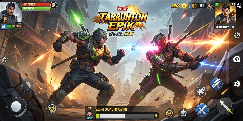 Screenshot menunjukkan aksi intens di dalam game ID678.