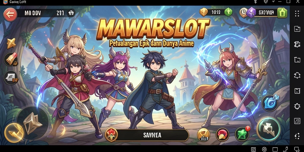 Tampilan gameplay MAWARSLOT yang menakjubkan dalam dunia Anime.
