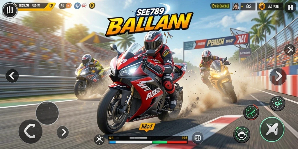 Gameplay seru di balapan motor SEE789 yang menantang.